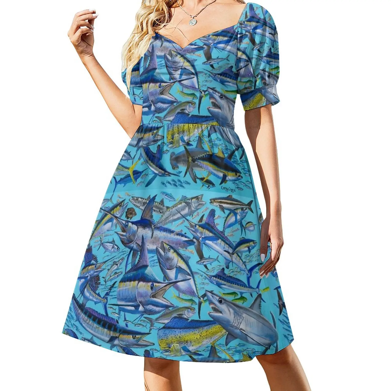 Offshore Gamefish Collage Dress women's summer dress 2023 Clothing female dresses for prom