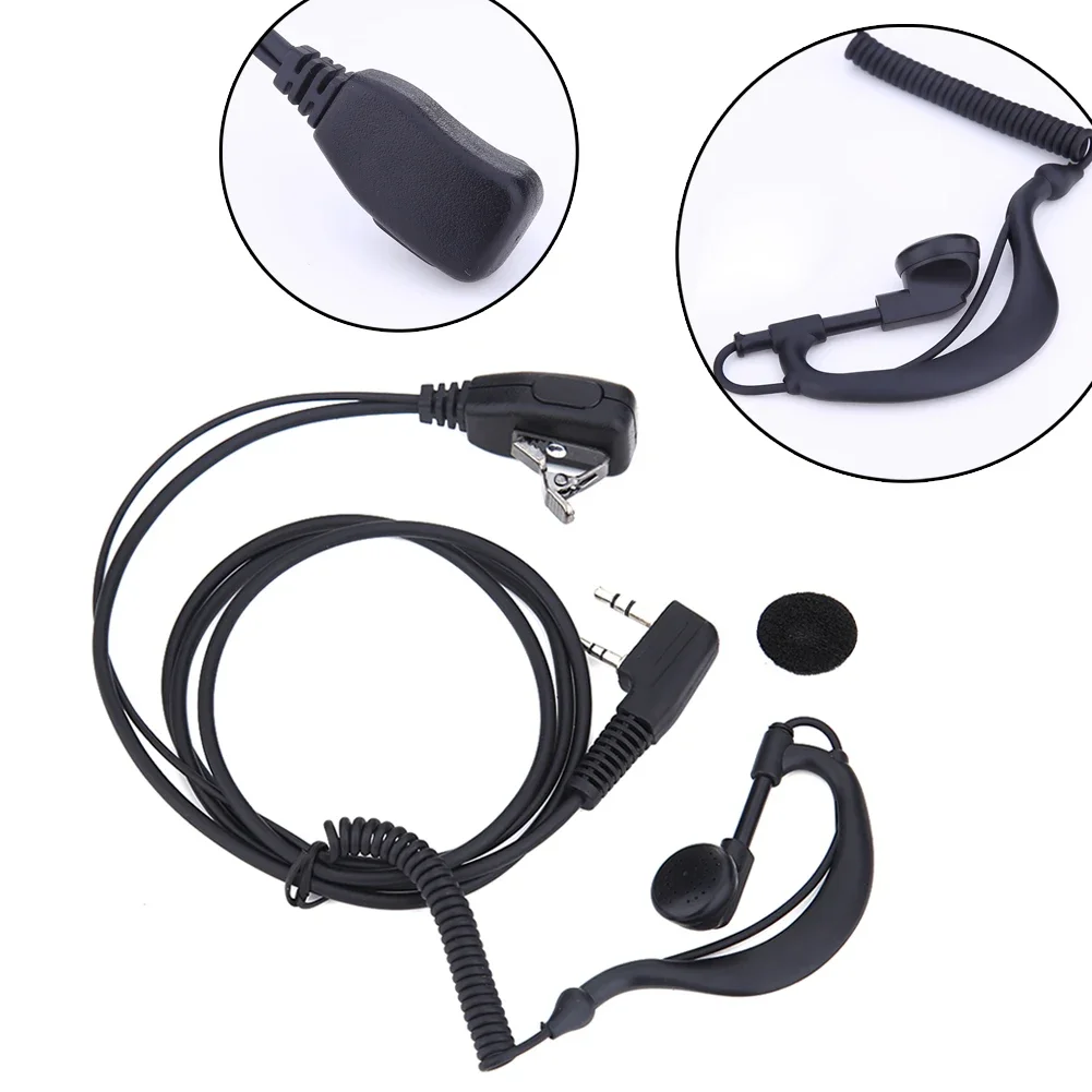 10-1PCS 2 Pin Earpiece Headset for BAOFENG UV5R KENWOOD Anti-noise Microphone for Hiking Police Teamwork Surveillance