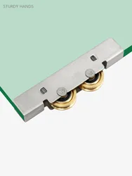 4pcs/let 10-12mm Sliding Frameless Glass Door Pulley Bathroom Glass Roller Push-pull Window Stainless Steel Groove Wheel