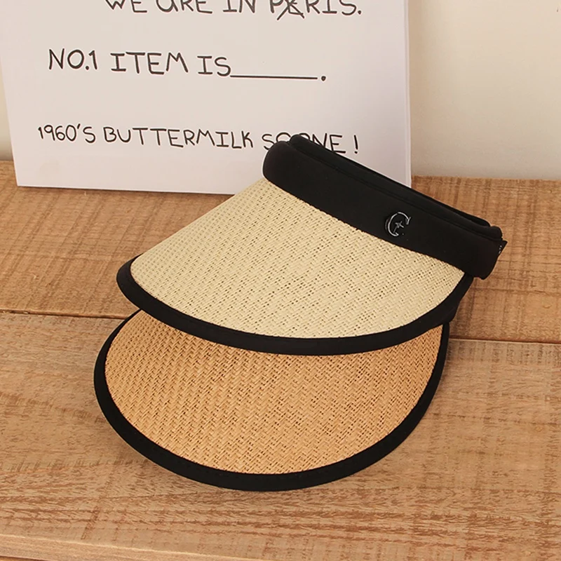 New Summer Kids Girls Casual Sun Visor Caps Straw Hats Beach Top Hats Girl Baseball Caps Straw Hat Outdoor