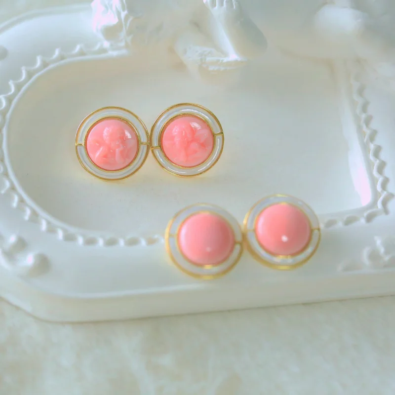 

s925Silver Inlaid Full Silver Queen Conch Rouge Conch Earrings Gift Birthday Present