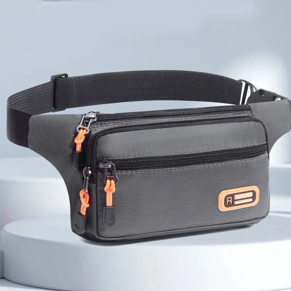 Waterproof Men's Waist Pack Adjustable Strap Nylon Men's Chest Bag Large Capacity Lightweight Sports Cross -body Bag Travel