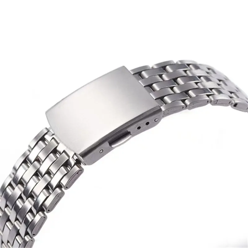 Seven beads stainless steel watch with steel strap Watch accessories Men's watch steel band metal bracelet 20mm22mm