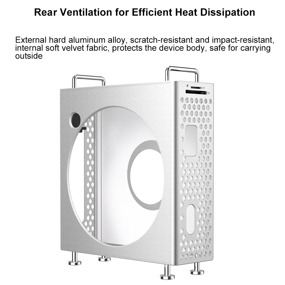 هيكل لجهاز Mac Mini M4/M4 Pro 2024 حافظة كمبيوتر عمودية من الألومنيوم واقية ضد الغبار حامل تخزين لتقوم بها بنفسك جزء الكمبيوتر