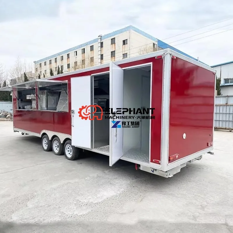 Mobile Food Truck for Sale - Multi-Functional Storage Electricity Setup Real-Time Water Treatment Complete Compliant Kitchen