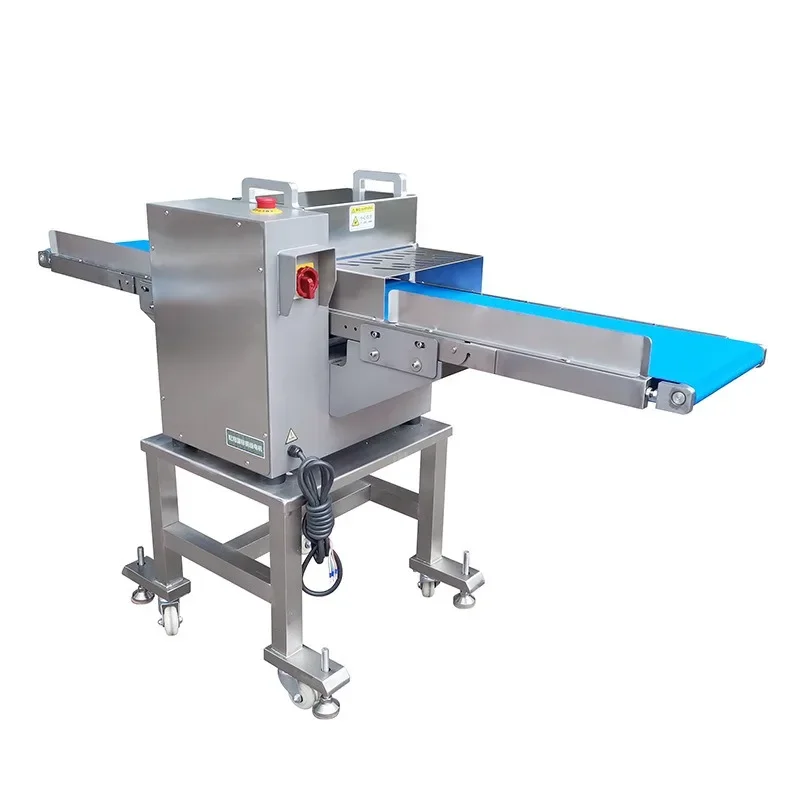 Stainless steel automatic multi-function strip opening, cutting machine, fresh meat and poultry parallel conveyor cutting