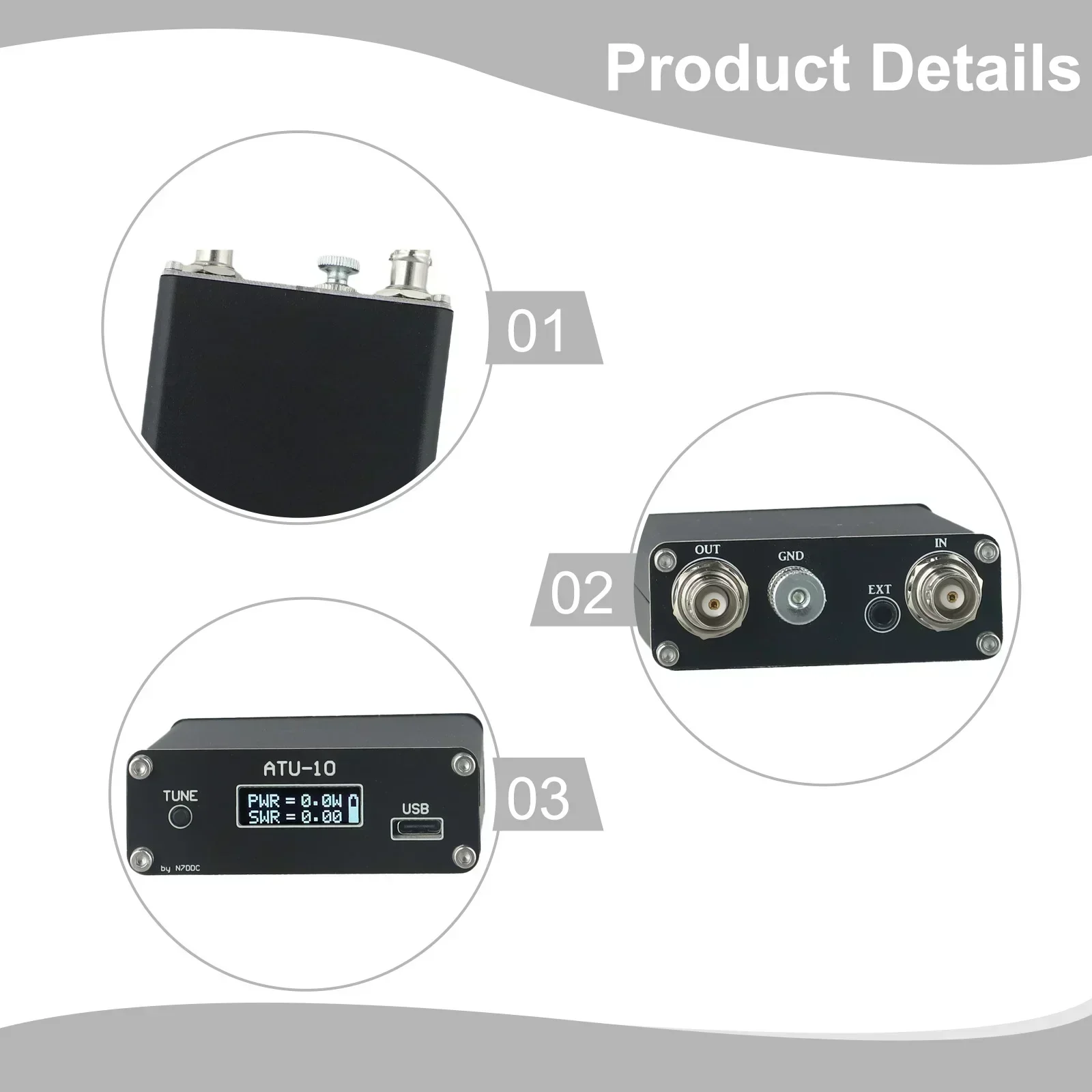 

ATU-10 ATU10 QRP By N7DDC Automatic Antenna Tuner 1.6 Version 1-15W Test Measurement RF Microwave Amplifiers Accessories