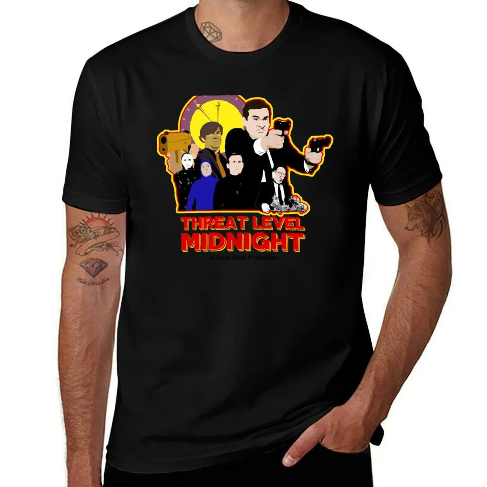 Threat Level Midnight T-Shirt Large Size Casual Tee Shirt T-Shirt