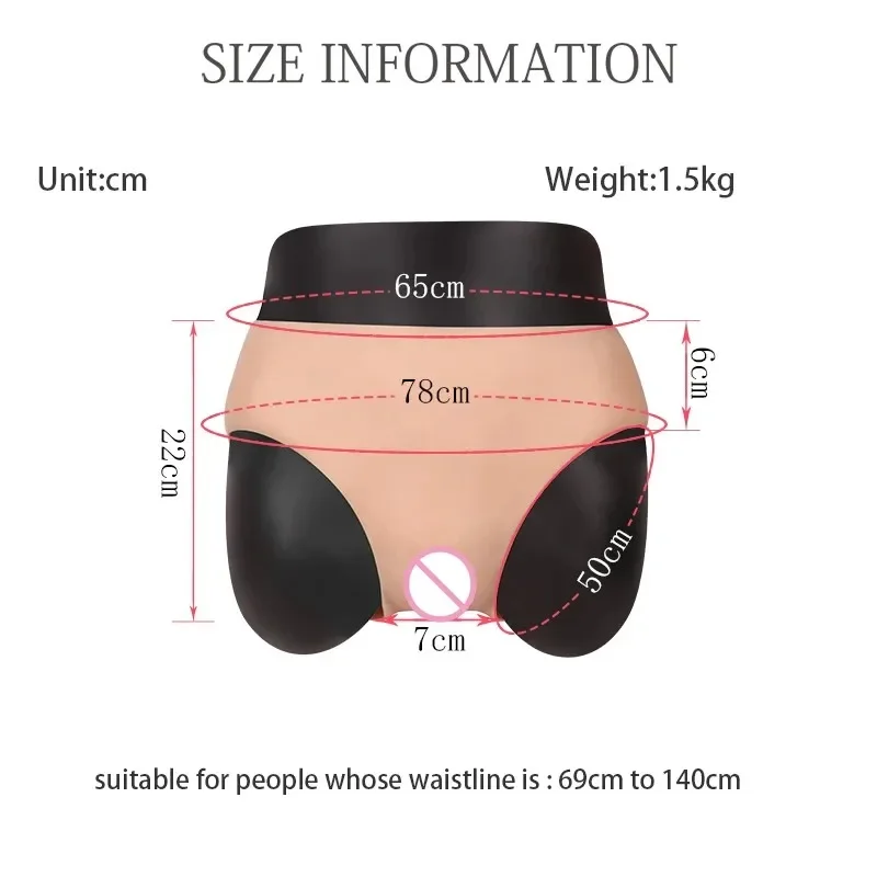 Realistic Silicone Pussy Fake Vagina Hiding Gaff Panties Crossdresser Transgender Underwear Drag Queen Prosthesis Woman Men