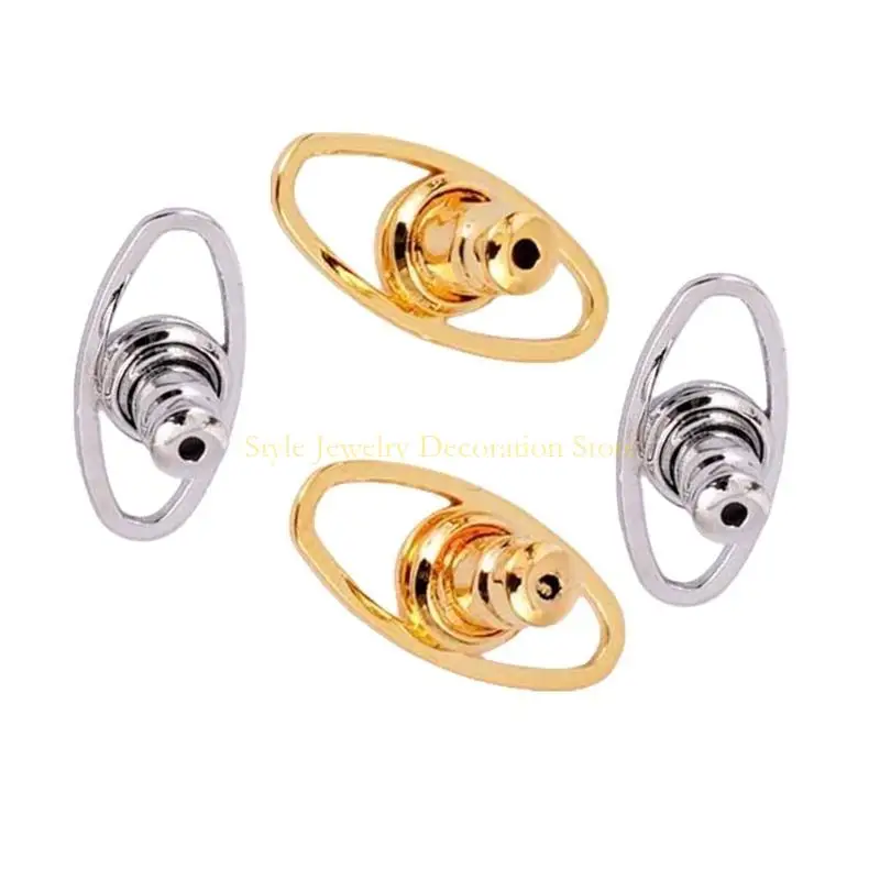 D46E 4pcs ظهورهم للقرط للآذان المتدلية ، يدعم الدعم دعم إكسسوارات مجوهرات مريحة للأذن