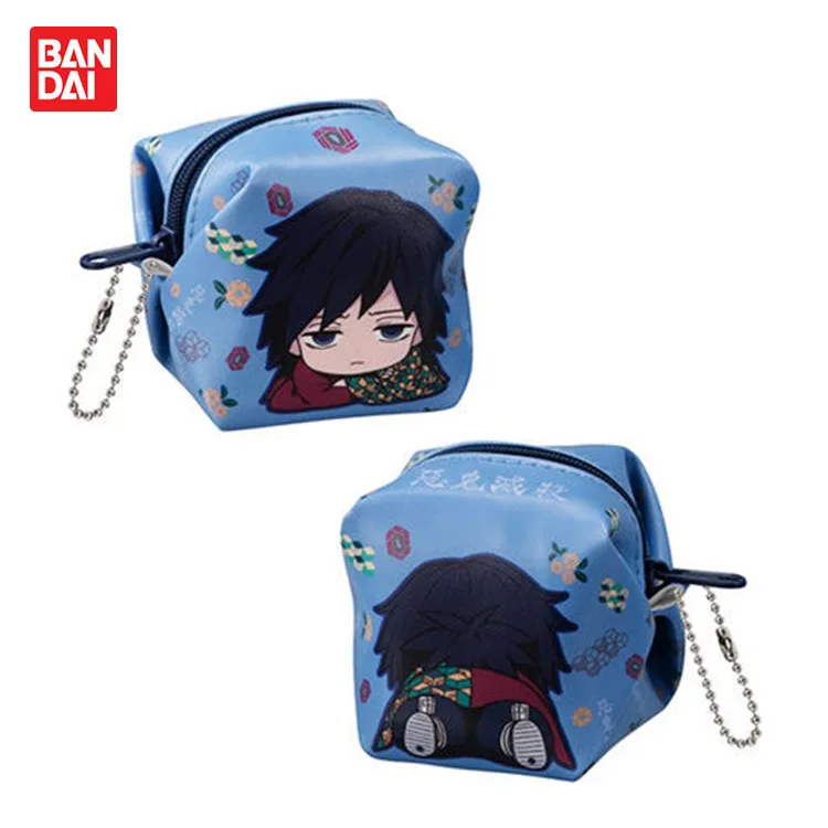 BANDAI Demon Slayer Action Figures Model Tanjirou Zenitsu Hashibira Inosuke Gashapon coin purse series ornaments Original