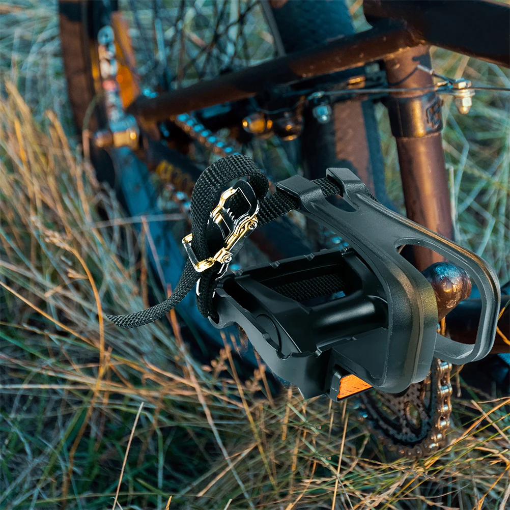 4 pcs Foot Pedal Straps For Bike Premium Nylon Iron Replacement Stationary Exercise Pedals Retro Style Cycling Accessories