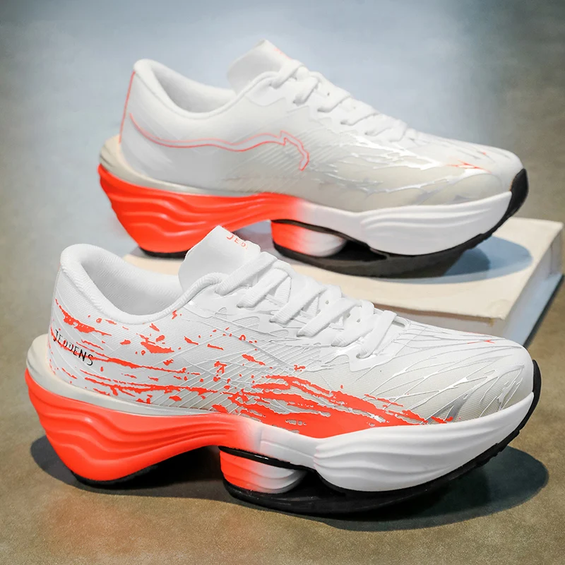 

Мужские кроссовки для бега на открытом воздухе, амортизирующие беговые нескользящие дышащие кроссовки, роскошная обувь, гоночные кроссовки, сетчатая обувь для бездорожья