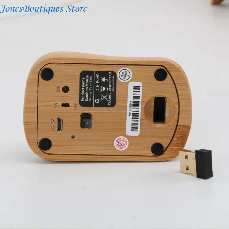 Mouse Wooden and Wireless Mouse Gaming USB 2.4GHz Game Accessories Ergonomics Laptop Accessories Gift W8KE