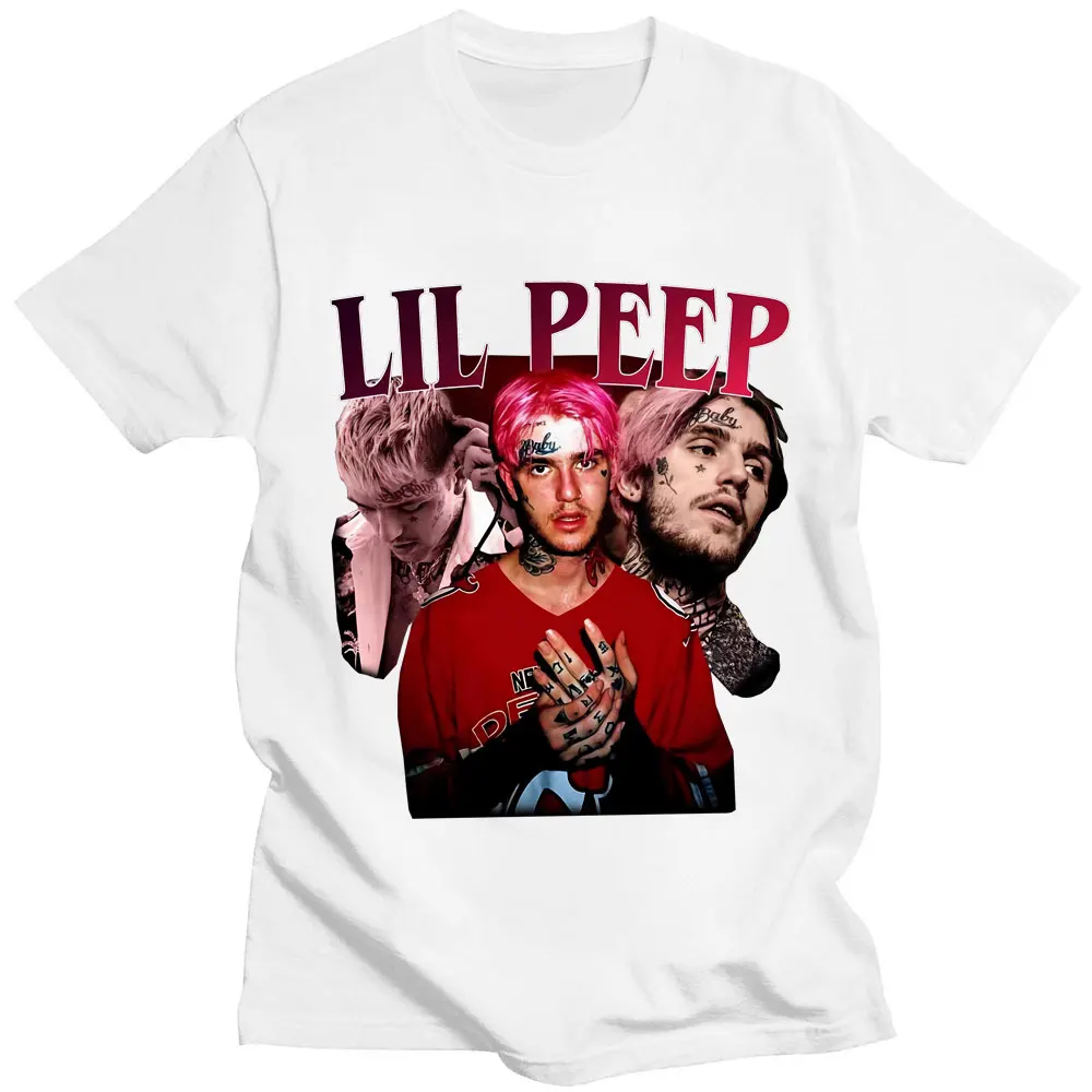 Rapper Lil Peep Graphic T-shirt Vintage Hip Hop T Shirt Men Women Casual Clothes Cotton Short Sleeve Gothic T-Shirts Streetwear