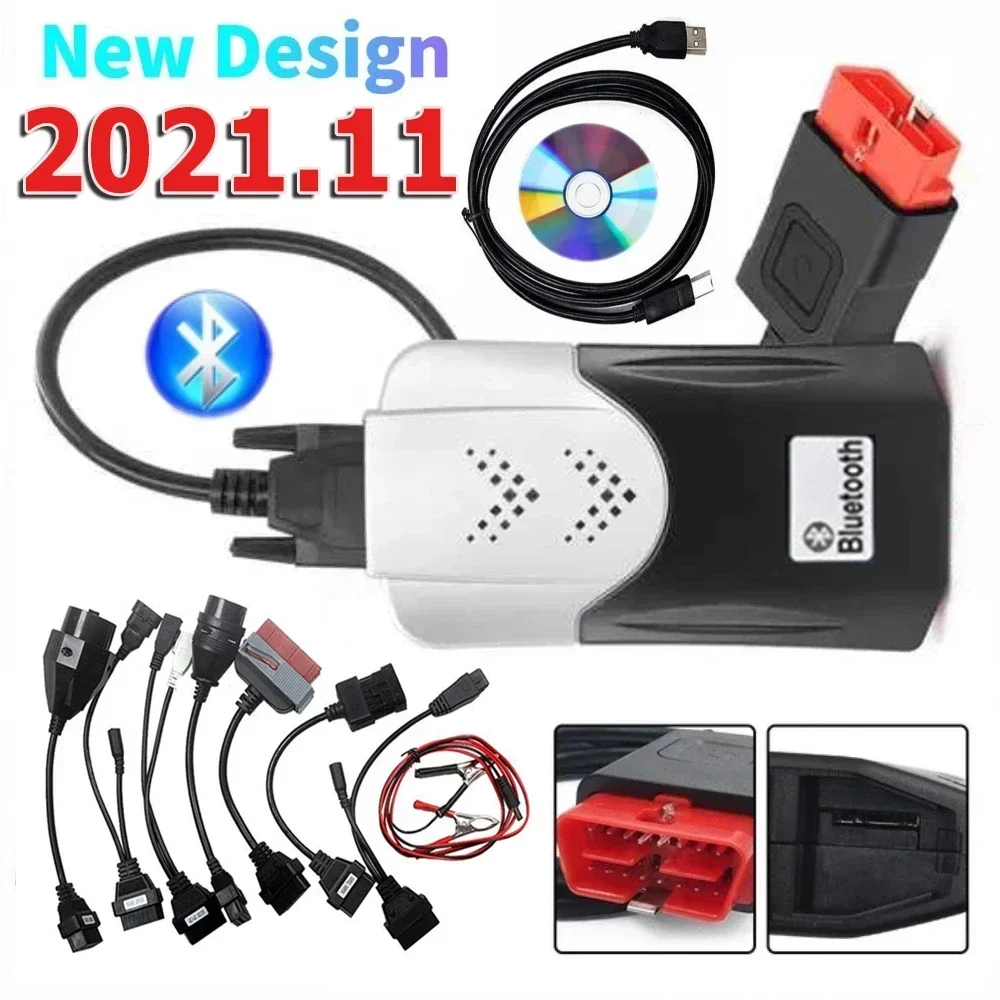 2024 New Vci VdIJk Autocoms Pro Tnesf Delphis Orpdc Vd Ds150e Cdp Usb Bluetooth Obd2 Scanner 2021.11 Cars Diagnostic Tools