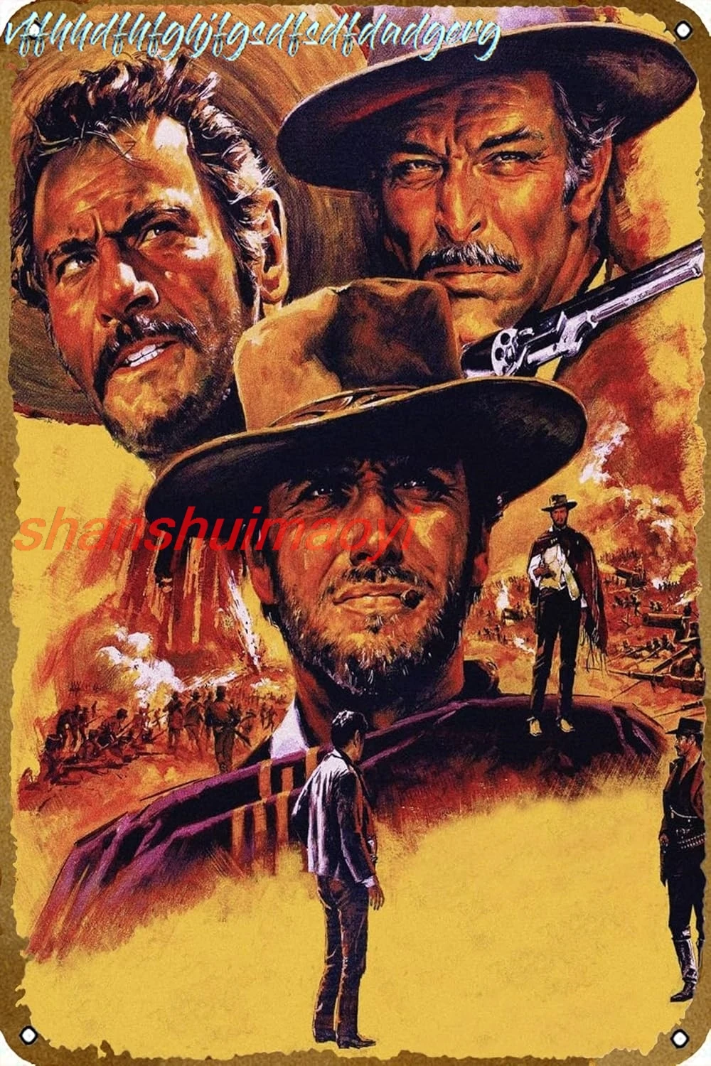 The Good The Bad The Ugly Poster Vintage Metal Tin Sign Retro Style Wall Plaque Decoration Metal Sign 8x12 inch sign