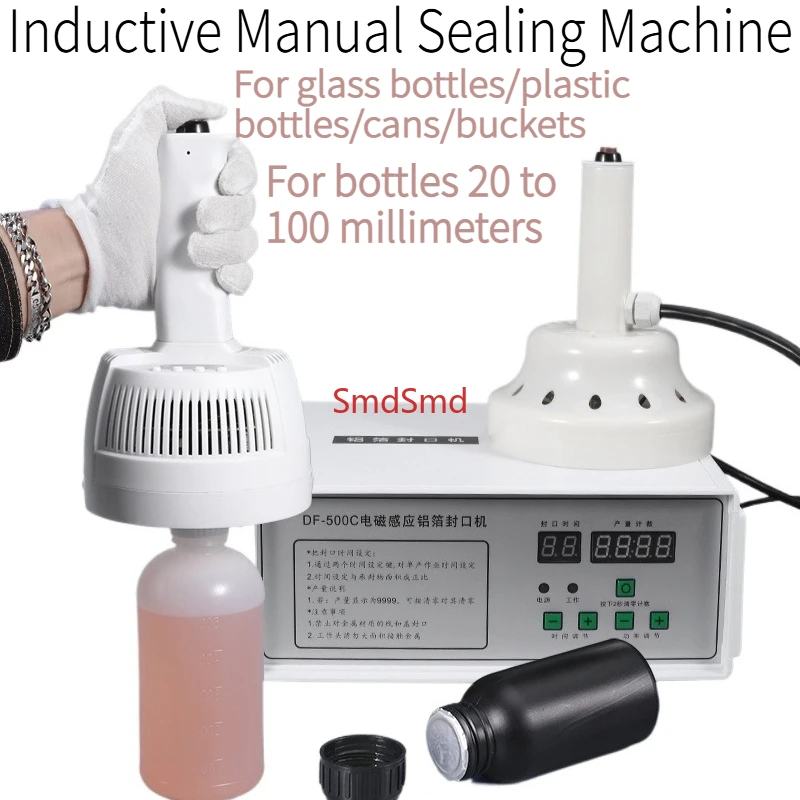 220V50HZ 500W/1000W ABS Manual Electromagnetic Induction Sealing Machine Suitable Bottles Diameters Ranging 20-100 Millimeters