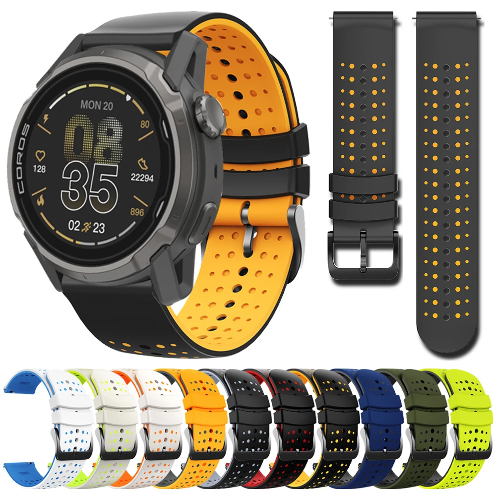 22 مللي متر حزام ساعة رياضية ل كوروس بيس 3/APEX 4 42 مللي متر لينة سيليكون الفرقة ل كوروس APEX 2 برو APEX 46 مللي متر Smartwatch سوار ساعة