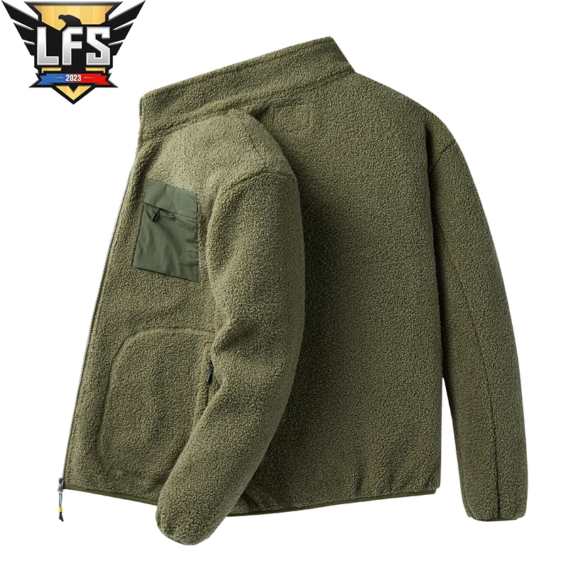 

Men Aviator Jacket Autumn Winter Lamb Wool Coat Unisex Military Jacket Men Fleece Jacket Warm Comfortable Vintage Men's Clothing
