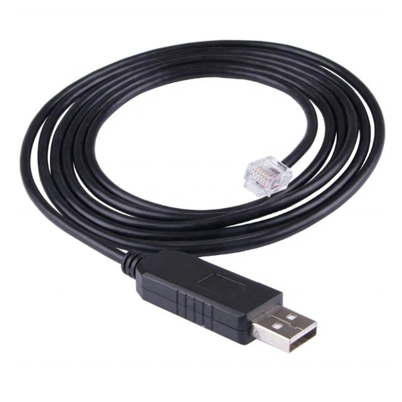 

USB to RJ12 RS232 Adapter Cord Virtual Serial Data Cable High Compatibility