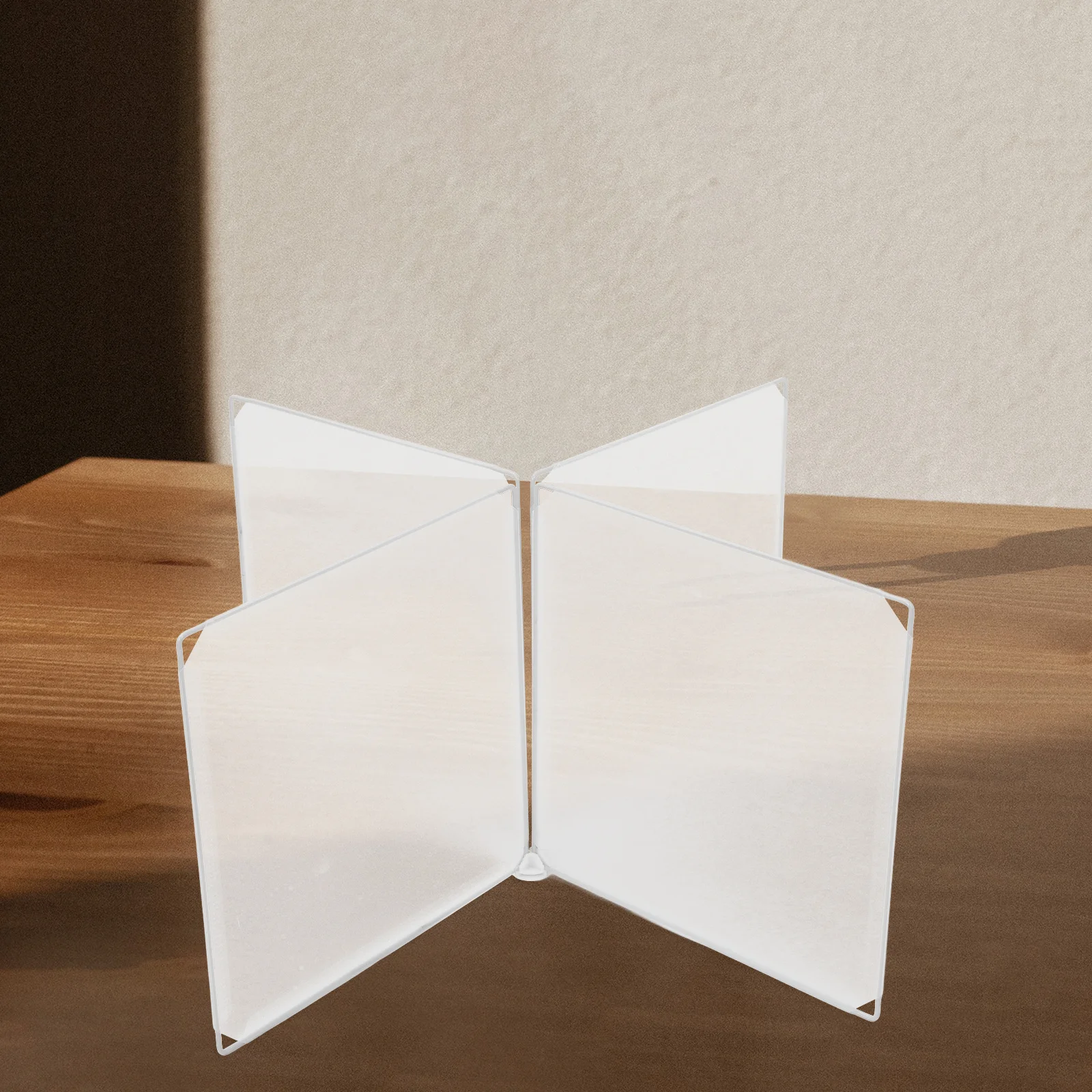 

1Set Plastic Desktop Divider Board Clear Folding Sneeze Guard Screen Self Standing Protection for Office Restaurant