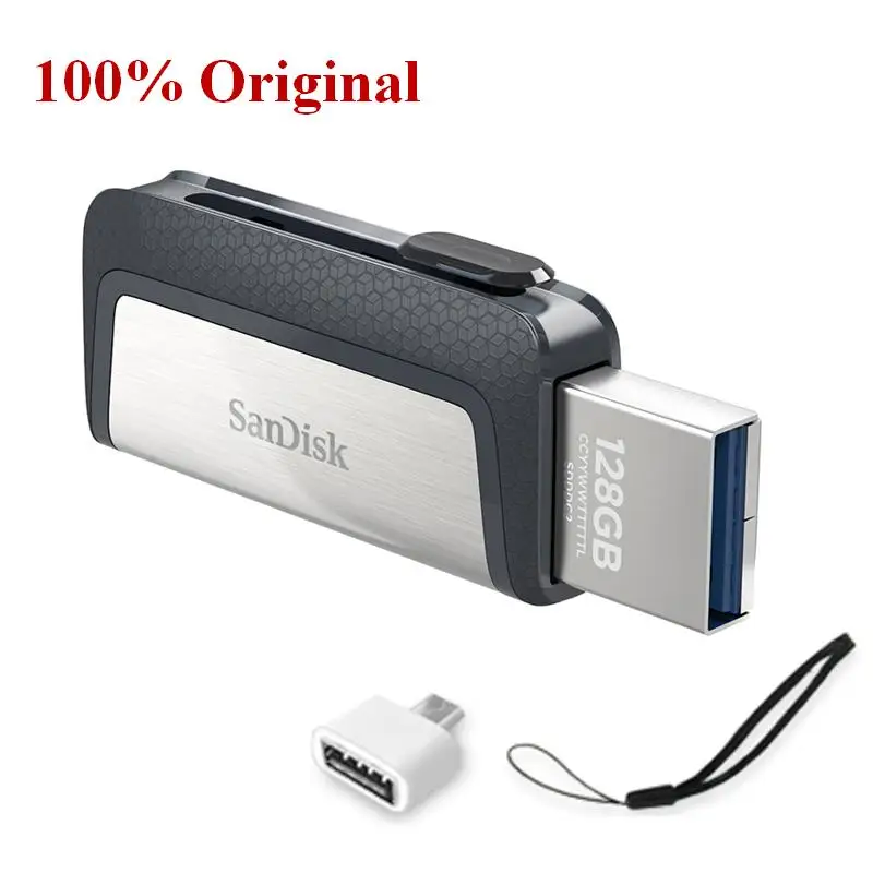 SanDisk usb 128GB SDDDC2 Extreme high speed Type-C USB 3.1 Dual OTG USB Flash Drive 64GB 32GB Pen Drive 256GB 150M/S Pen Drives