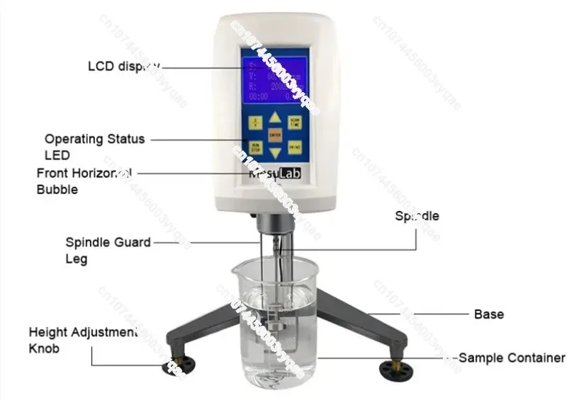 Ink Isothermal Viscosity Measurement Viscometer NDJ-8S Ndj8s Digital Viscometer Brookfield Rotary Viscometer