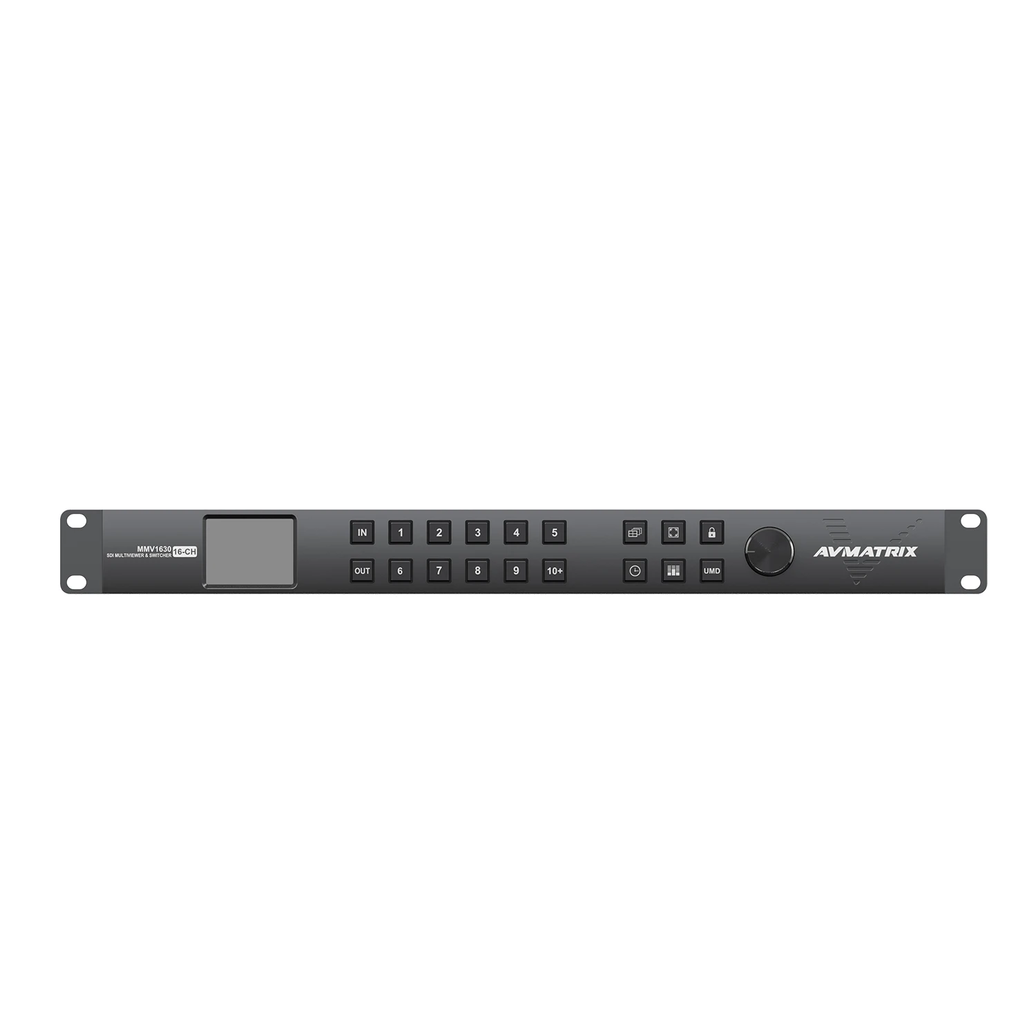 Matriz de Video Profesional 16x16 3G-SDI para Montaje en Rack, Full HD 1080p 60Hz, AVMATRIX MMV1630 Multiviewer con UMD y Medidor de Audio