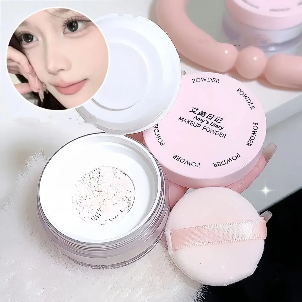 エアセッティングルースパウダー 透明感 ホワイト 長持ち マット仕上げ メイクアップ オイルコントロール カバー力 フェイスパウダー コスメ パフ付き