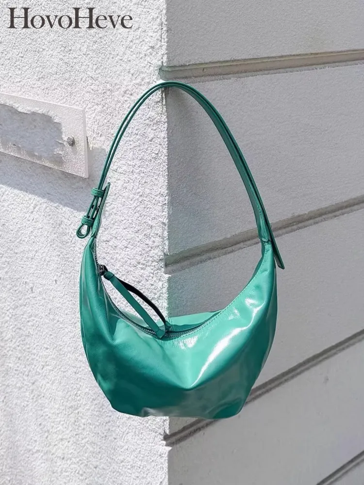 

New Women Hobos Cowhide Real Leather Handbag Casual Shoulder Bag Comfortable Softshell Genuine Leather Fashion Crossbody Bag