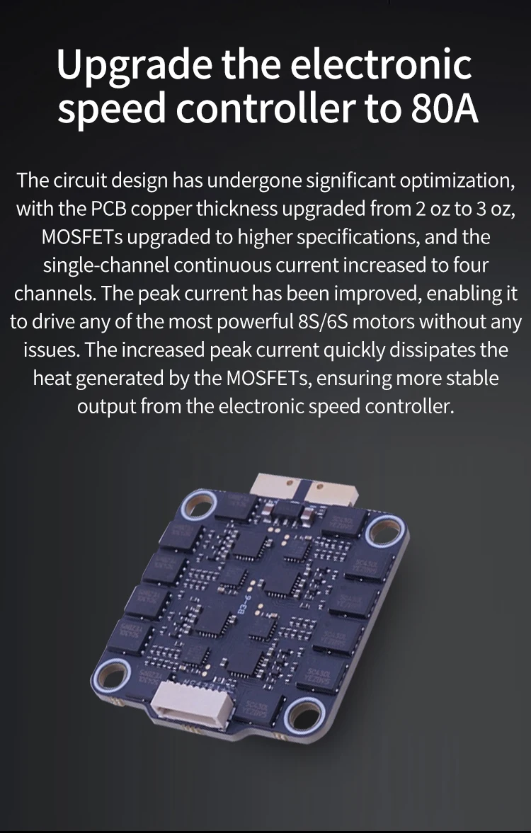 

HPXGRC H743 Flight Controller ICM42688P With 60A/70A/80A 4in1 Brushless ESC Stack 30.5x30.5mm for For FPV Freestyle Racing Drone