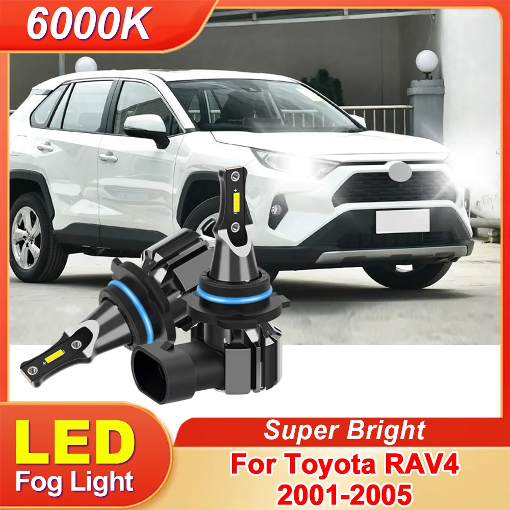 

2 шт. высокие 9006 HB4 светодиодные противотуманные фары 3570CSP 30000LM светодиодные противотуманные фары 12 В 6000 К Plug And Play для Toyota RAV4 2001-2005
