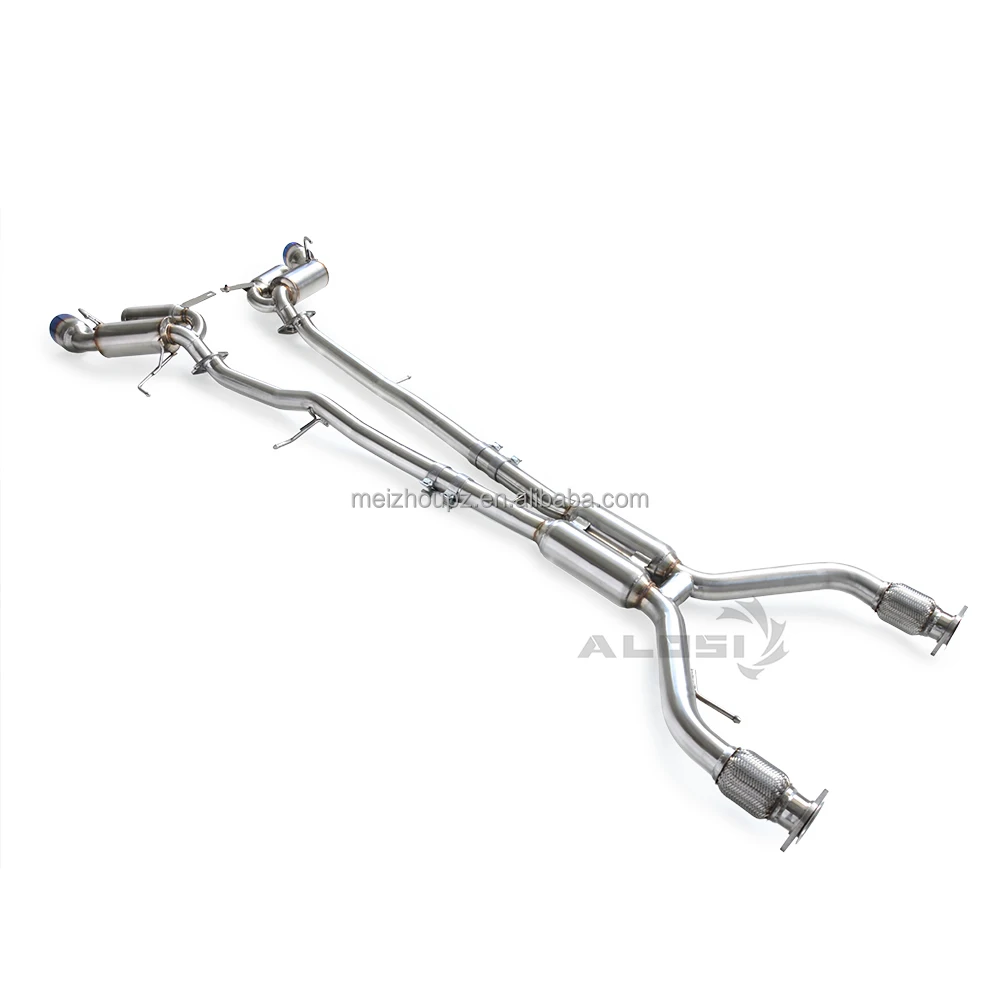 Stainless Steel CatBack Exhaust Pipe Performance Exhaust for  370Z 3.7 2009-2018 High Exhaust System with Double Tips
