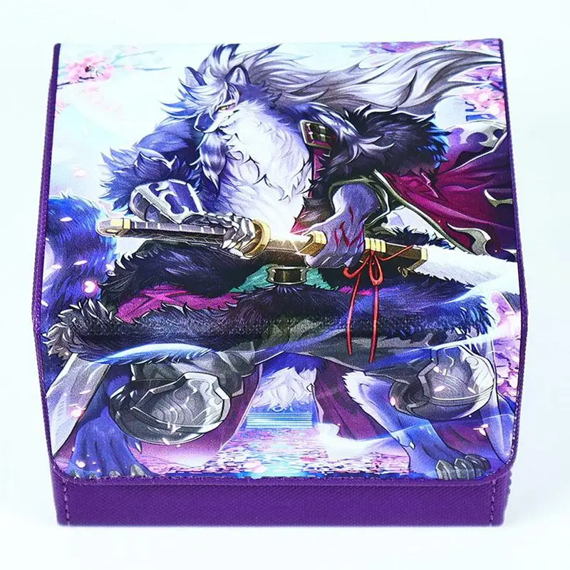 Yu-Gi-Oh! Folgo, Justice Fur Hire DIY Large Capacity Leather Card Box Thickened Anime Game Collection Card Storage Box