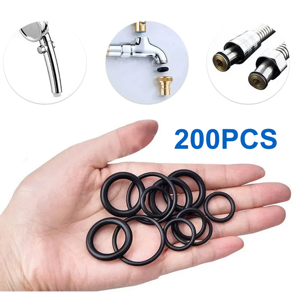 200/225/275 pz/scatola nero O-Ring guarnizioni rondelle in gomma guarnizione passacavo assortimento Kit guarnizione elettrica guarnizioni O-Ring Set