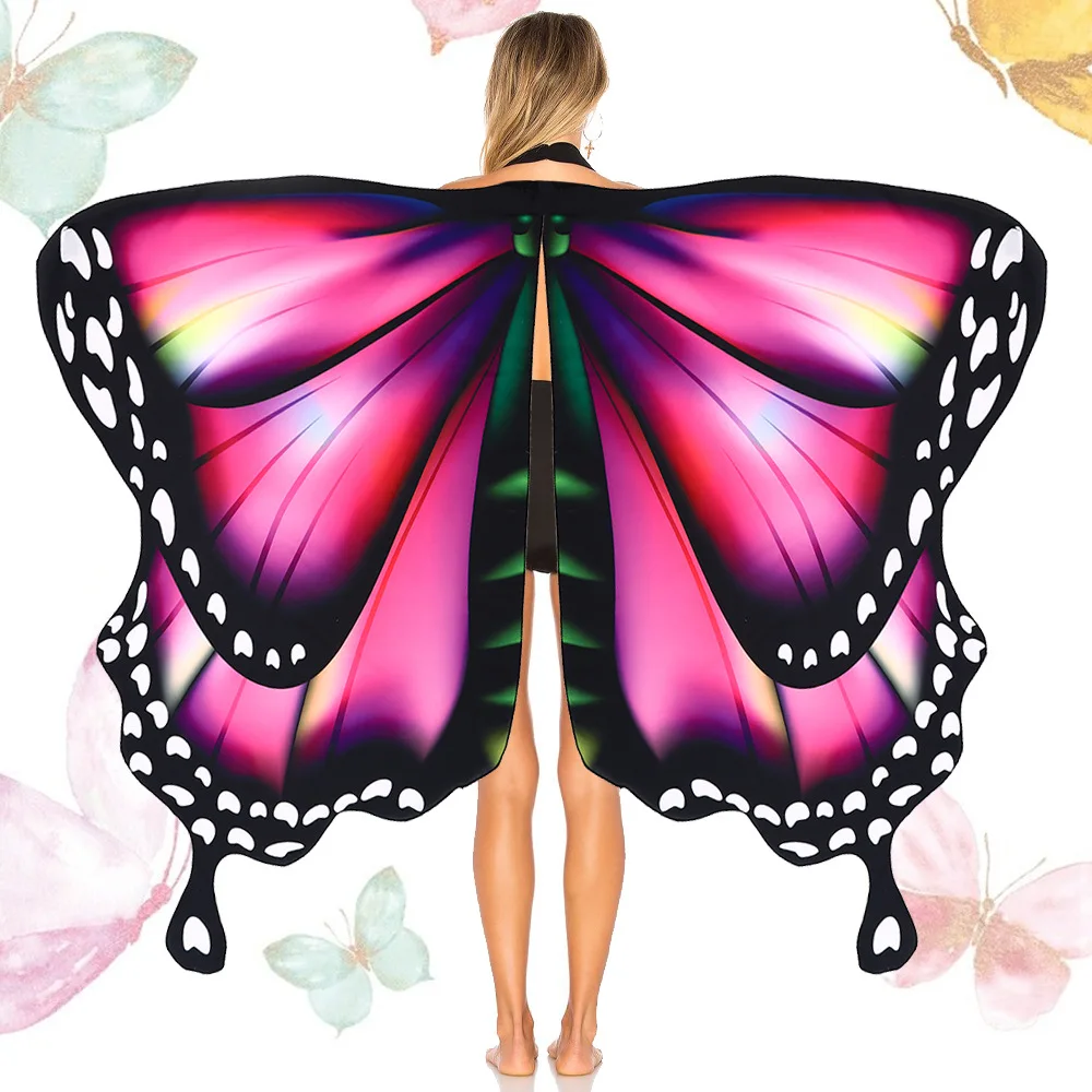 

Halloween Cos Butterfly Wings Shawl Stage Performance Rotating Cloak New Large Butterfly Cloak