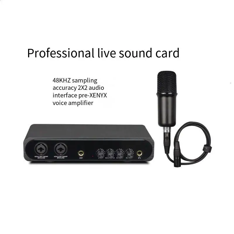 

Driver-free Mobile Phone Recording K-Singing Live Streaming Sound Card, Charging, Professional External Sound Card for Computer