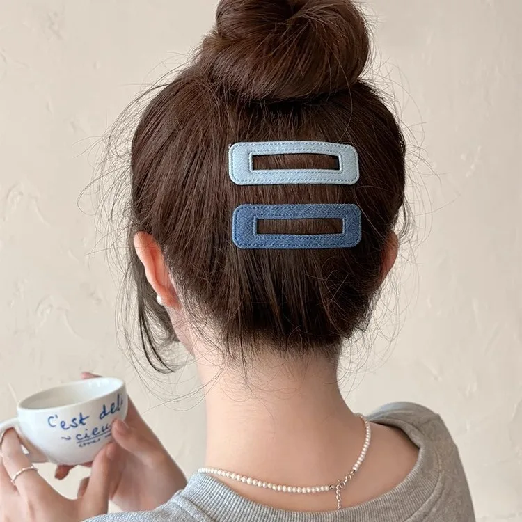 

Denim cloud star hairpin female side bb clip hair accessories retro versatile bangs broken hair card