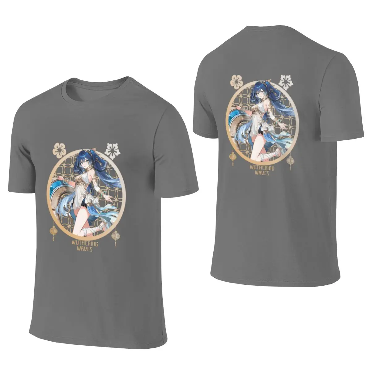Iuno (Wuthering Waves) Minimalist Reversible T-shirt High-End Minimalism Seamless Splicing Short Sleeve