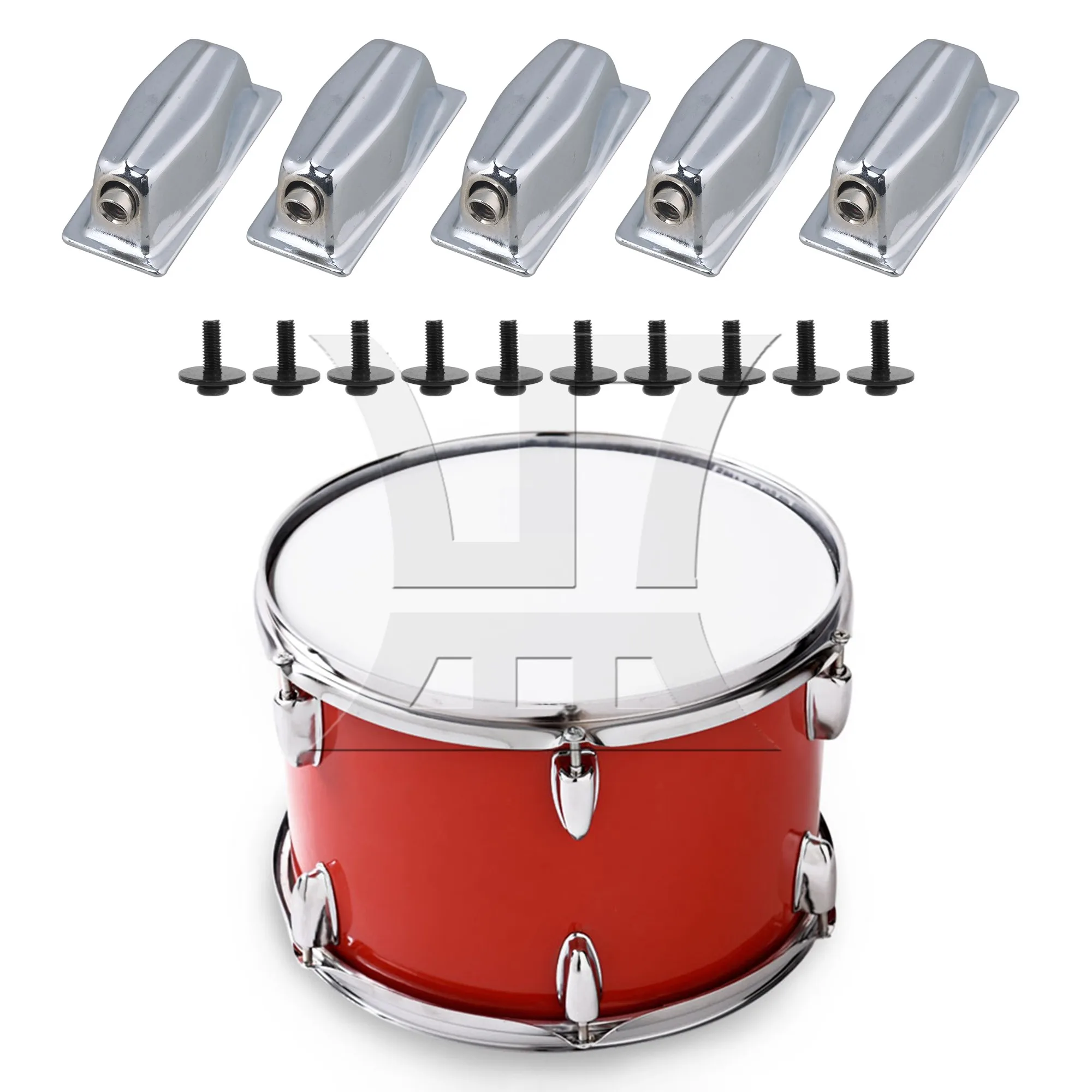 

YIBUY 5 Pieces 1.5 Inch Single End Alloy Snare Drum Lugs Hardware with Black Screws