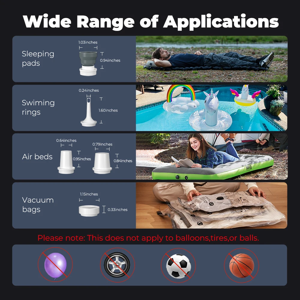 FLEXTAIL MAX PUMP PLUS - مضخة هواء محمولة مع بطارية 1600 مللي أمبير في الساعة من النوع C قابلة لإعادة الشحن للتضخم والانكماش والضغط #6