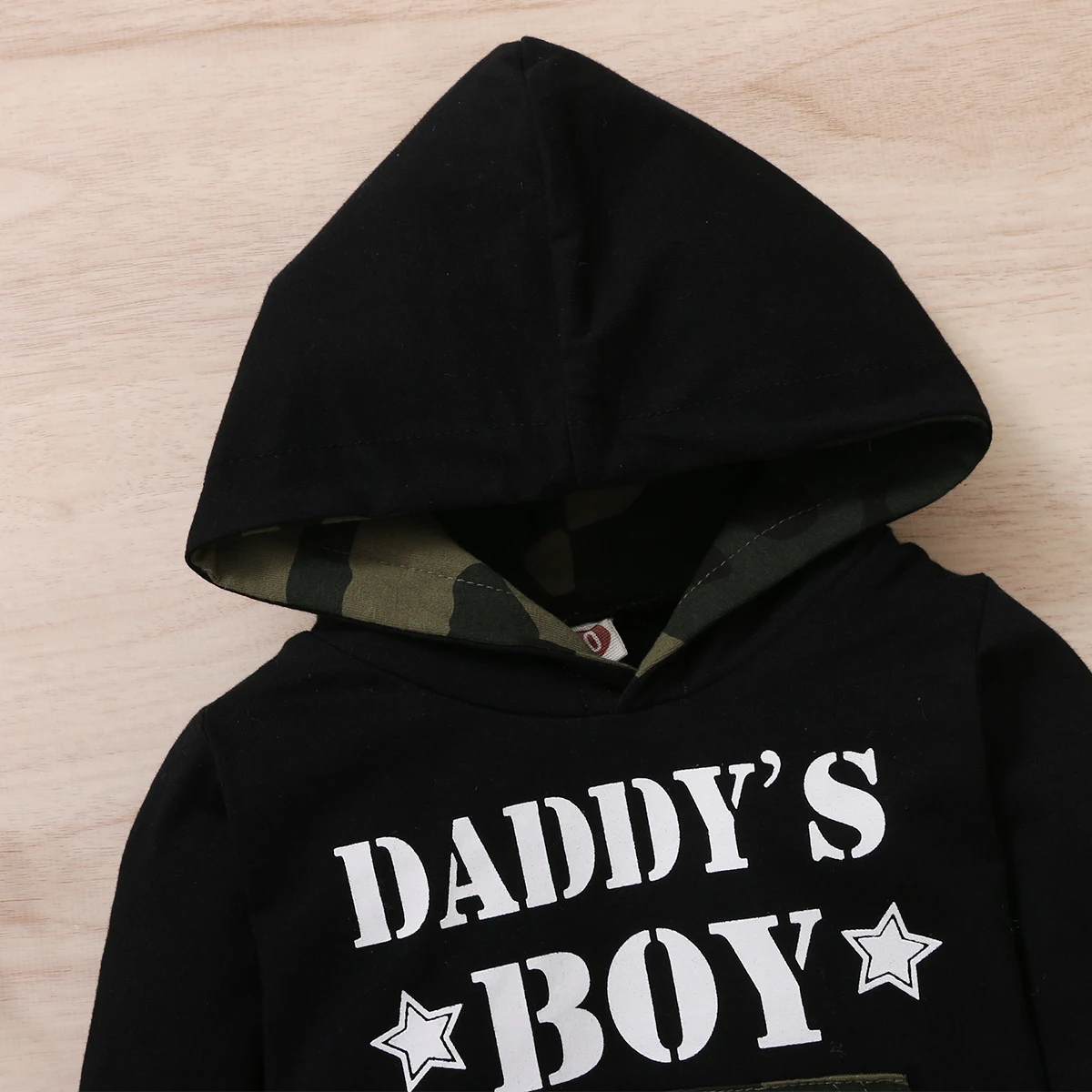 Winter Newborn Infant Baby Boy Long Sleeves Cotton Hooded  Daddy\'s Boy Fashion Baby Hoodies Clothing