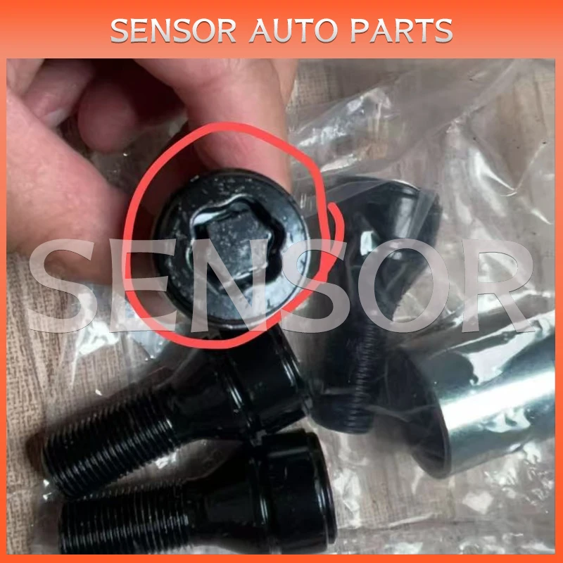 M14 * 1,25 para Bmw tornillo antirrobo para neumático X3 X5 X6 F20 F30 F10 G30Series perno de rueda antirrobo perno de rueda redondo de seguridad negro de acero