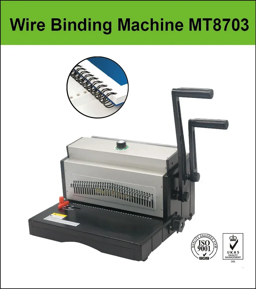 MT8703 A3 A4 wire binding machine / book binding machine