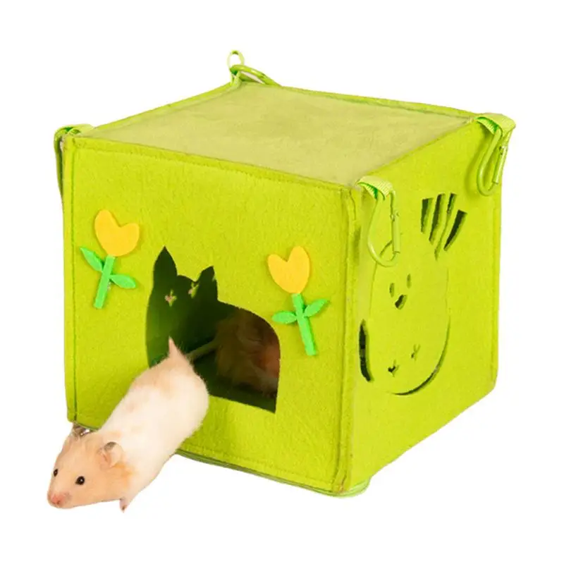 

Hamster Bed House Chinchilla Bed Felt Hamster Cage Ferret Bed Small Animal Bed Cute Nest Breathable Hamster Hut Chinchilla