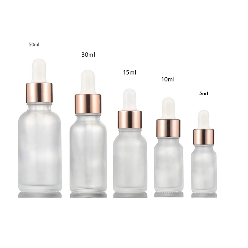 10pcs 5ml 10ml 15ml 30ml 50ml Frosted Glass Dropper ขวดรีฟิลตัวอย่างขวดน้ําหอมขวด Pipette สําหรับน้ํามันหอมระเหย