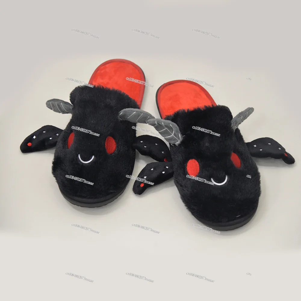 hot-selling Mothman Slippers Moth Man Plush Flat Bottom Slippers Home Floor Bedroom Cotton Mop