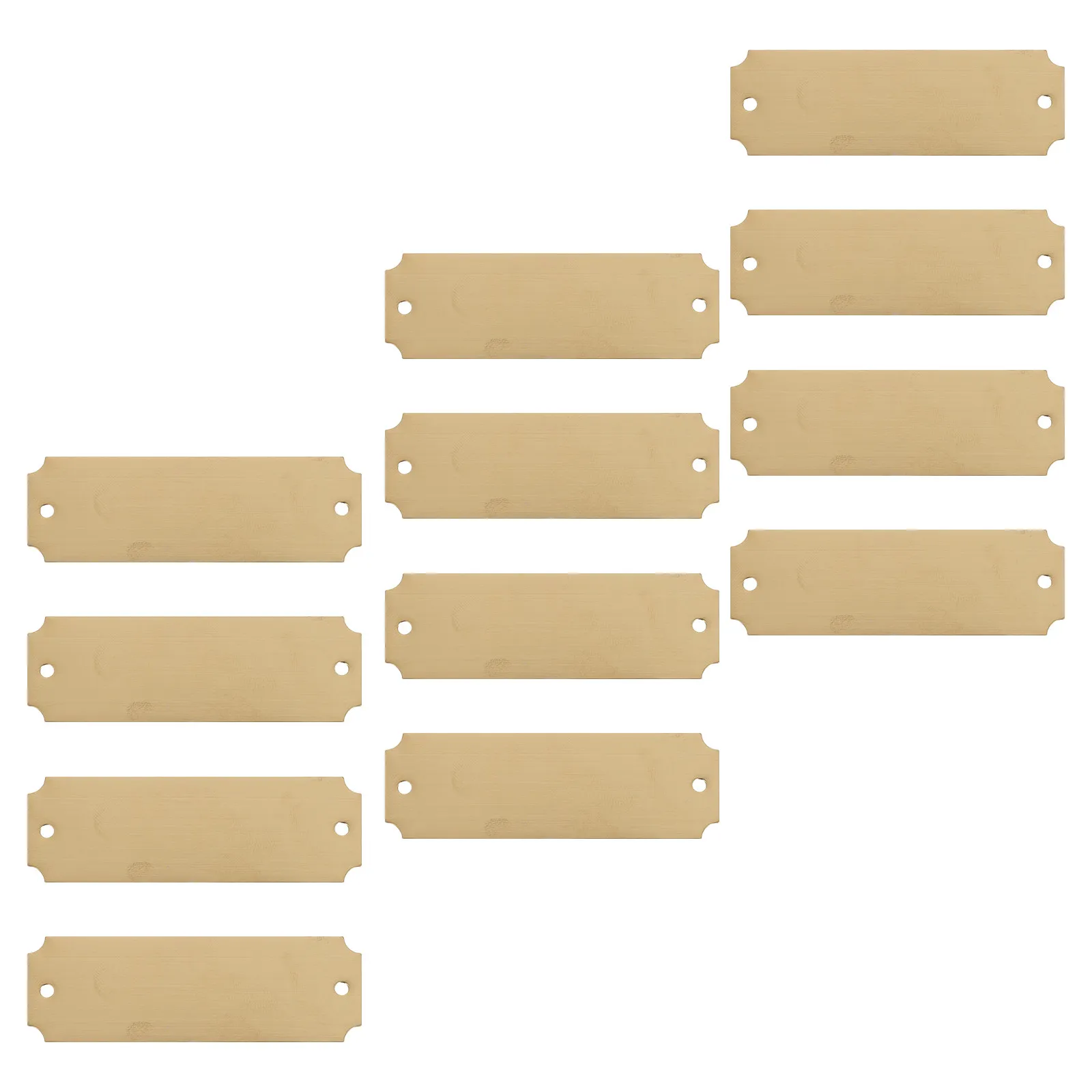 

12Pcs Stainless Steel Blank Engraving Tags Rectangle Name Plates for DIY Jewelry Luggage Dog Tag Business Card Craft Metal