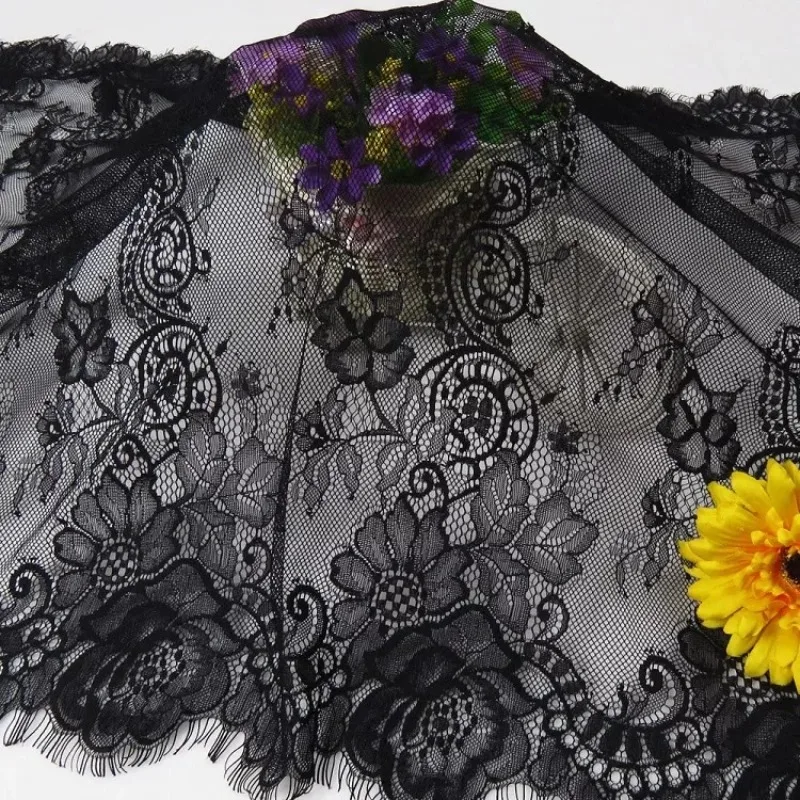 3 M High Quality Non Elastic Embroidery Eyelashes Lace Lace Fabric Handmade Clothing Accessories, Dress Decorative Fabric